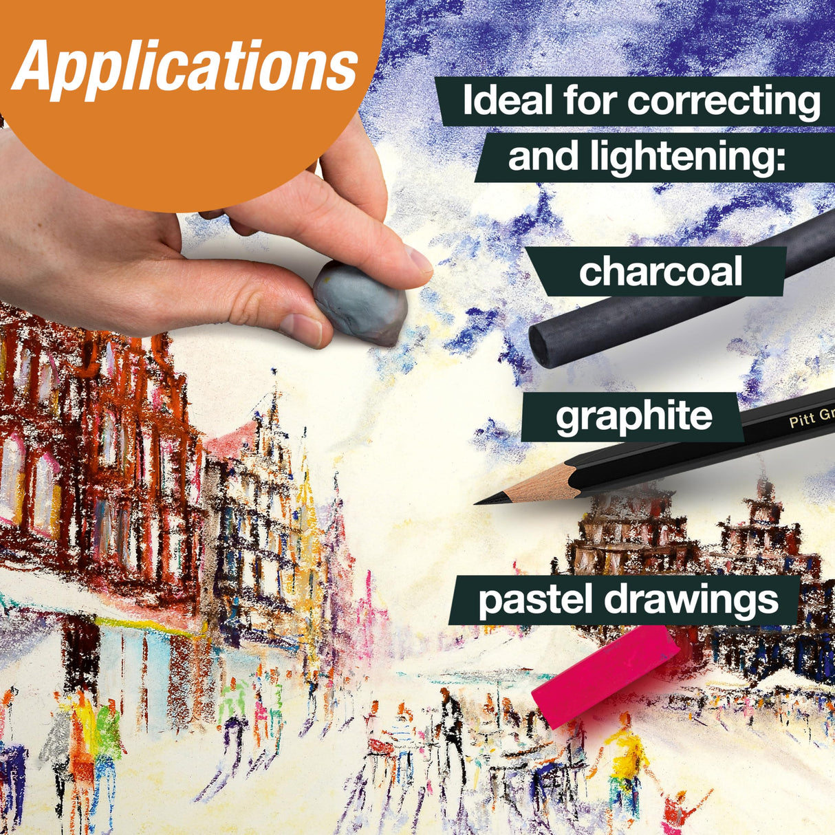 Faber-Castell Kneaded Eraser with Case, Grey Faber-Castell