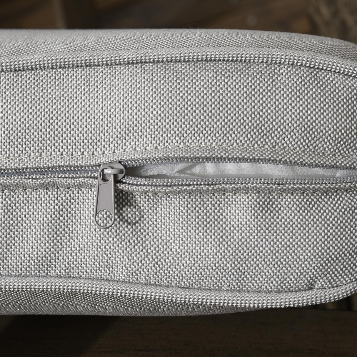 Outsunny 3-Piece Wicker Patio Furniture Set, Outdoor Rocking Chair Set with Bistro Coffee Table, PE Rattan Rocker Conversation Set with Cushions for Porch, Balcony, Yard, Poolside, Garden, Gray Outsunny