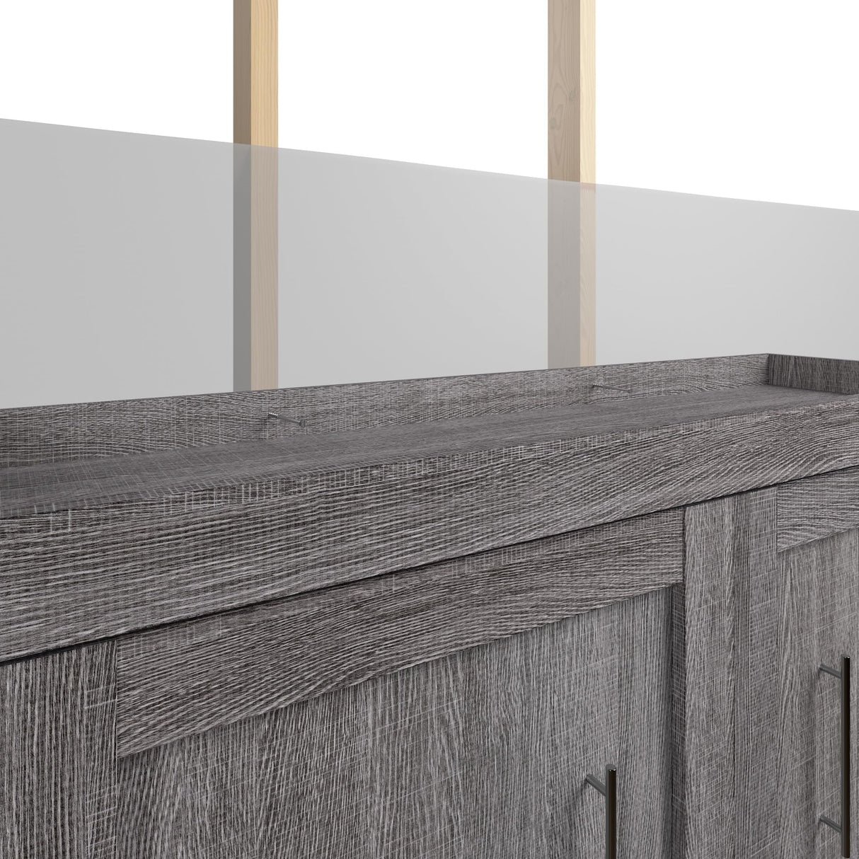 Bestar Pur Queen Murphy Bed, 65-inch Space-Saving Wall Bed for Guest Room or Home Office Bestar