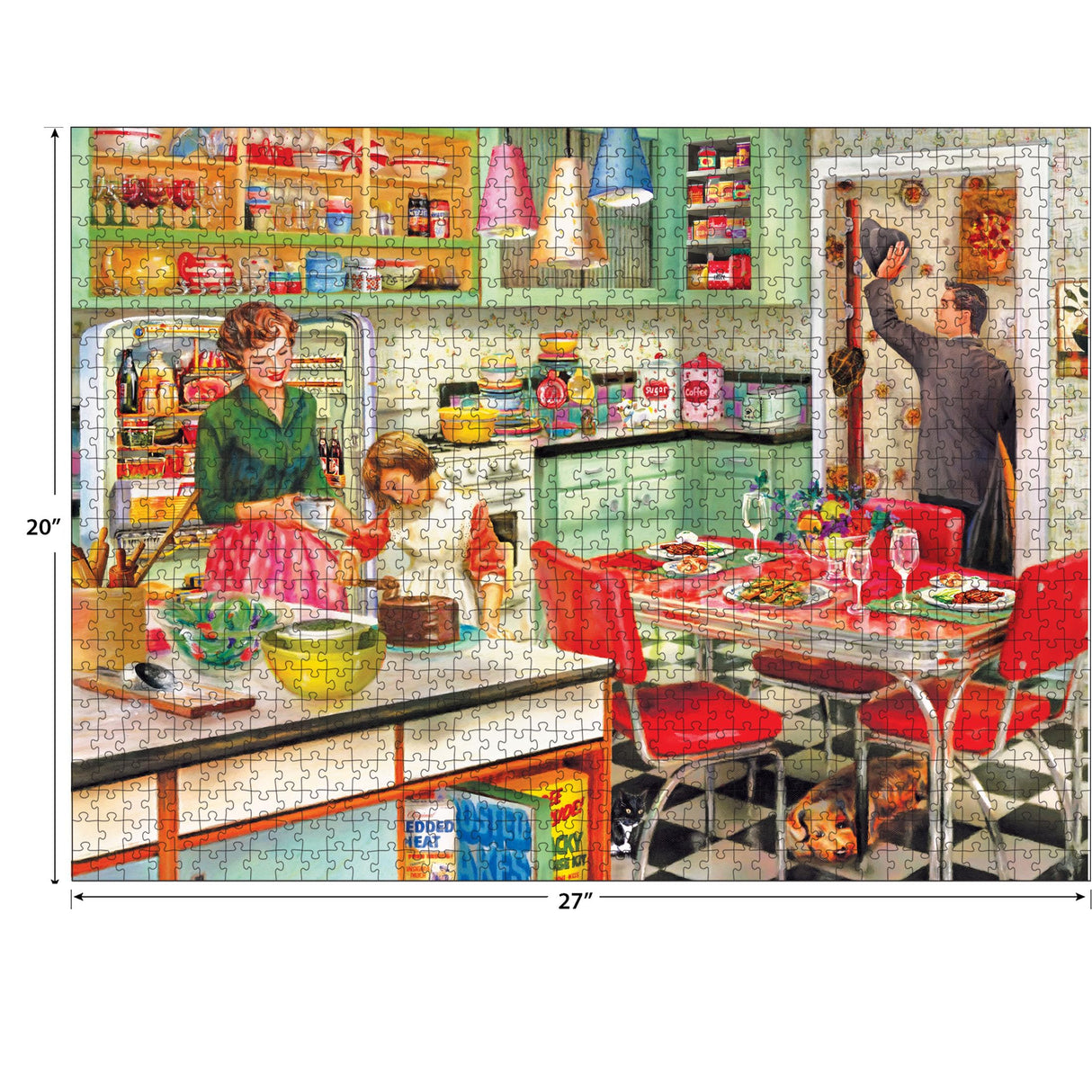 RoseArt - Back to The Past - Baking with Mom - 1000 Piece Jigsaw Puzzle for Adults RoseArt