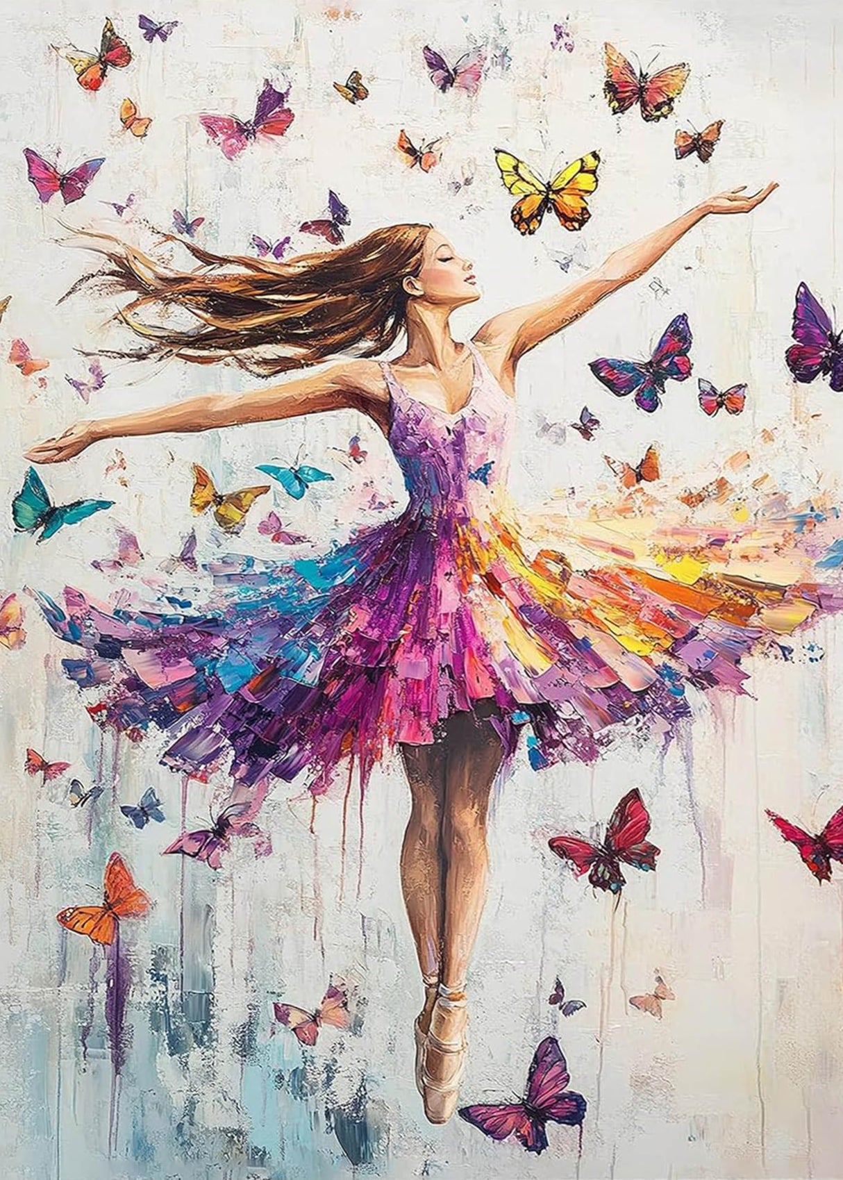 Dancing Girl Diamond Art Painting Kits for Adults - Full Drill Diamond Dots Paintings for Beginners, Round 5D Paint with Diamonds Pictures Gem Art Painting Kits DIY Adult Crafts Kits 12x16inch Legrace