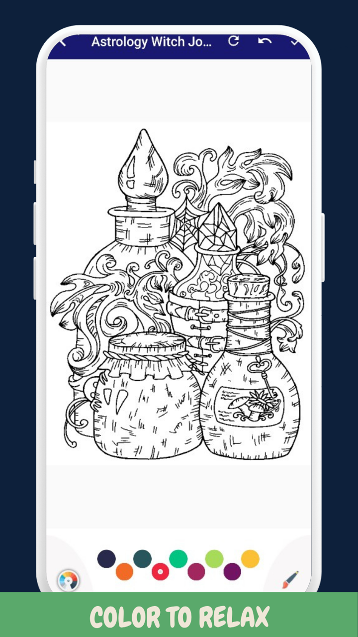 Witch Astrology Coloring Book Fun Relaxation Station