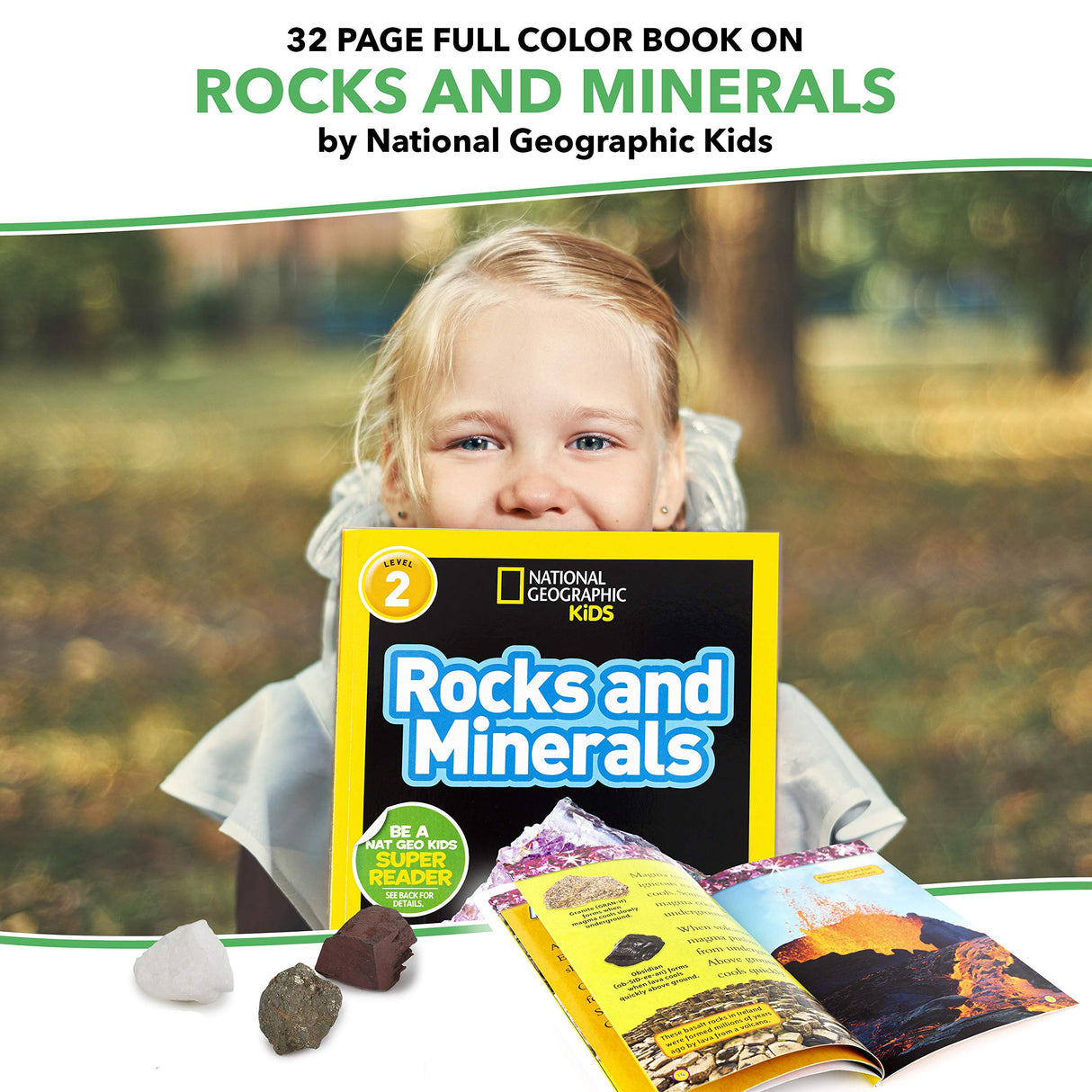 AmScope IQCREW Kid's Premium Portable LCD Color Digital Microscope with Rock and Mineral Collecting Look and Learn Activity Kit AmScope