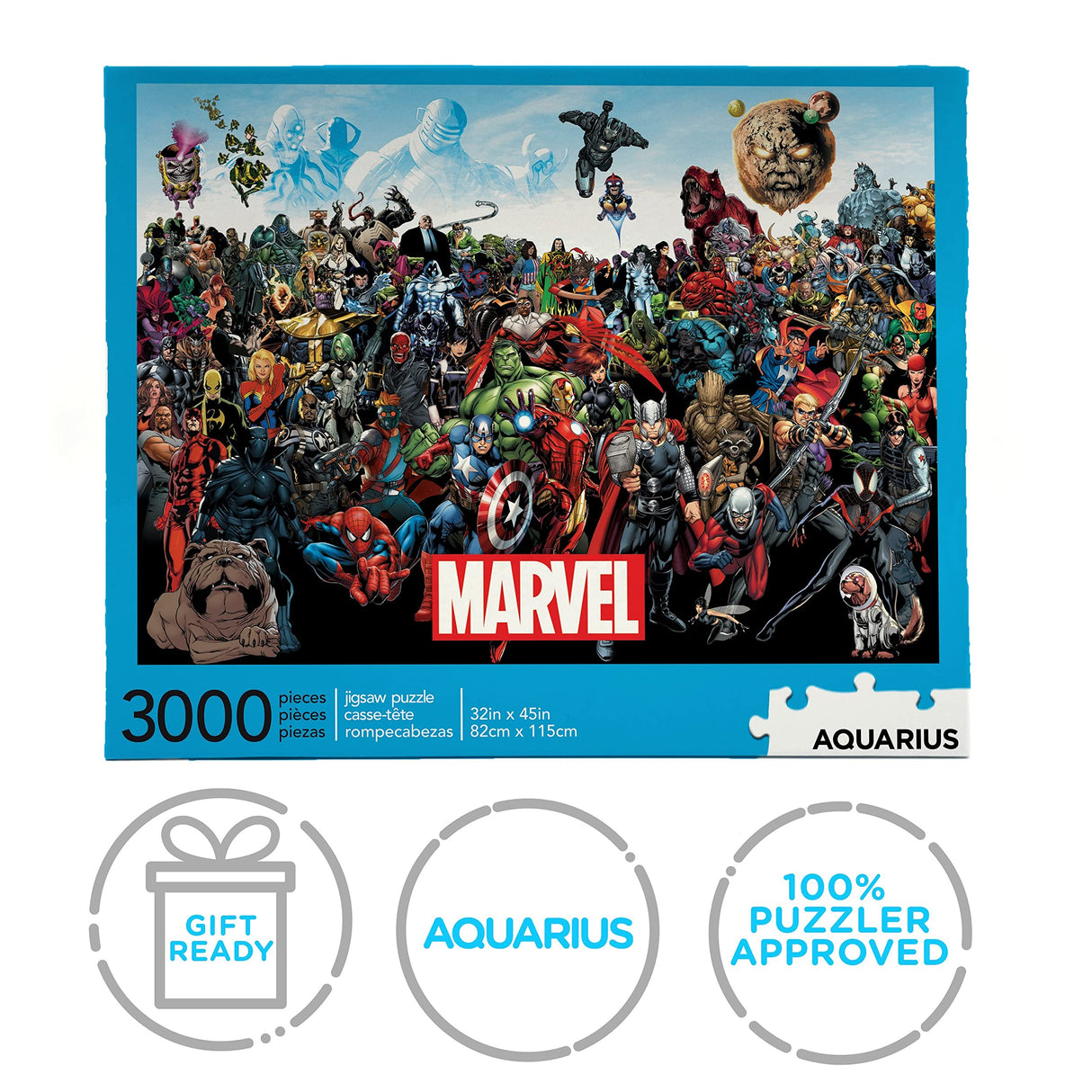 Aquarius Marvel Puzzle Cast (3000 Piece Jigsaw Puzzle) - Officially Licensed Marvel Merchandise & Collectibles - Glare Free - Precision Fit - 32x45in AQUARIUS