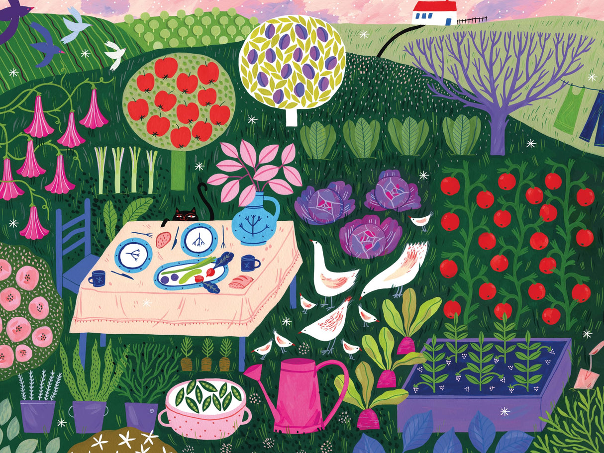 Ceaco - Lunch in The Garden - 300 Oversized Piece Jigsaw Puzzle Ceaco