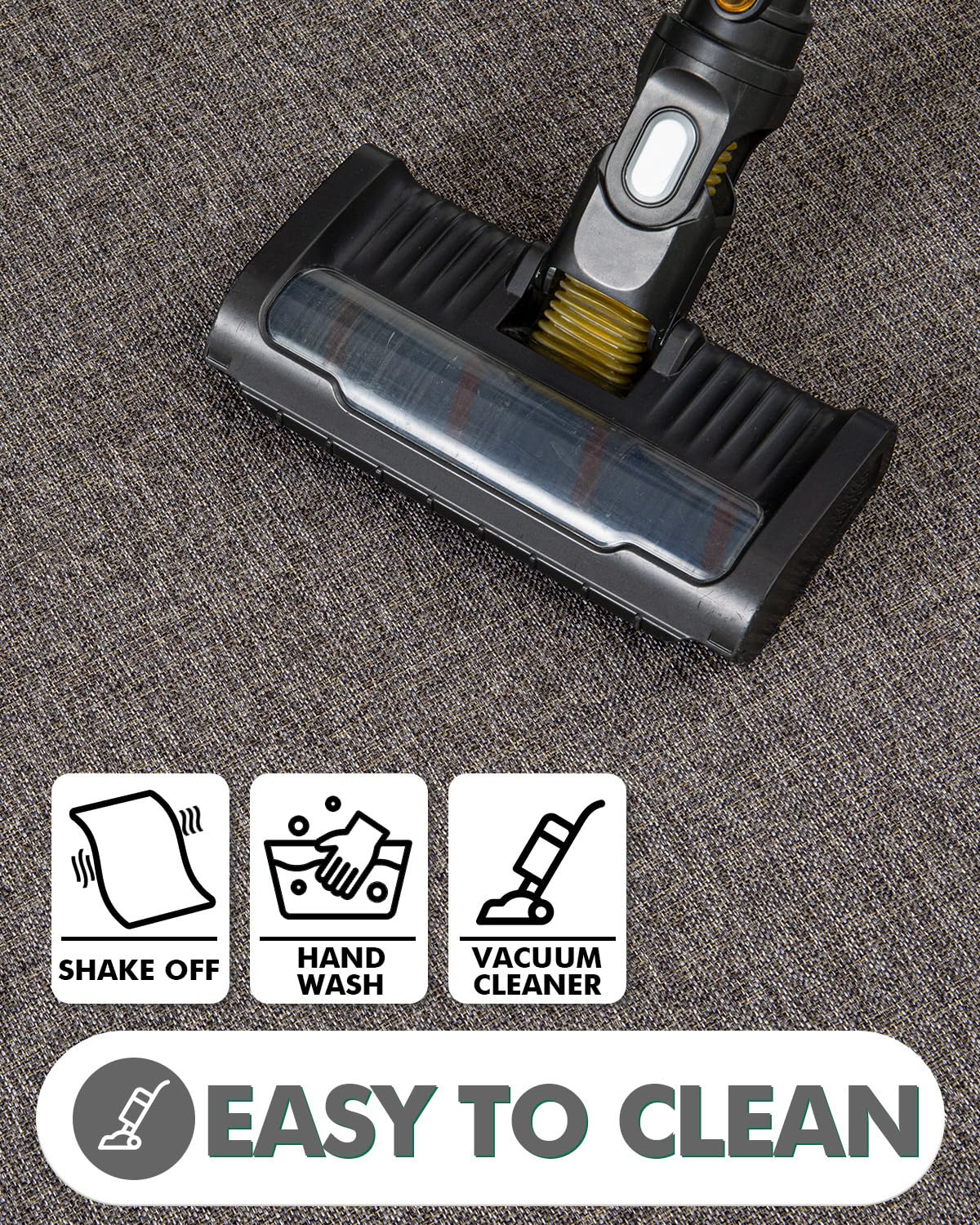 LUMI Indoor Door Mat, Non Slip Rubber Backing Ultra Thin Door Mat, Easy Clean Low Profile Door Mats for Inside House, Patio, Brown 24"x36" LUMI