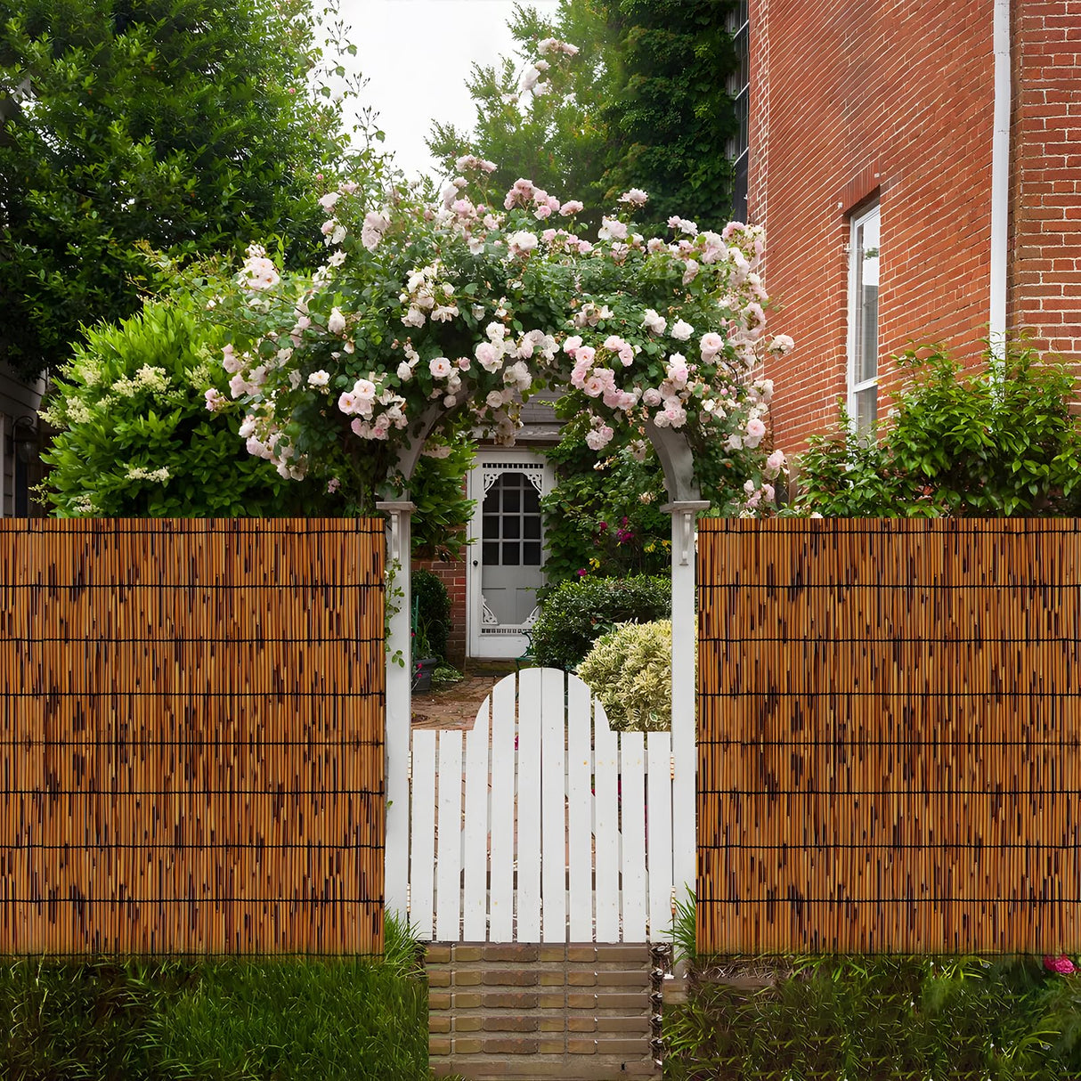 TENTONUP Bamboo Fence 6 Feet High Outdoorh,Bamboo Reed Fence Rolls,Bamboo Privacy Fence Screen,Bamboo Reed Fencing for for Outdoor Backyard,Garden,Balcony,Patio,6FT x 16.4FT,Brown TENTONUP