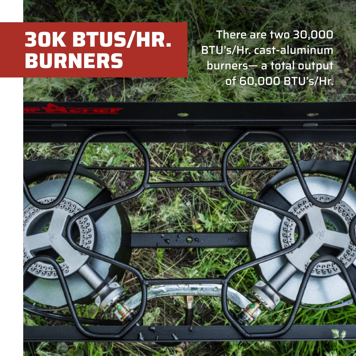 Camp Chef Explorer Two-Burner Stove - Portable Camping Cooking Stove for Outdoor Cooking - 448 Sq In Cooking Area - 14" Camp Chef