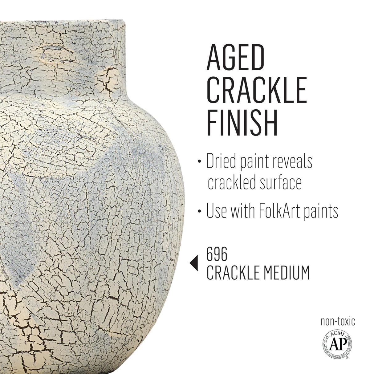 FolkArt Medium (8 Ounce), 696 Crackle FolkArt
