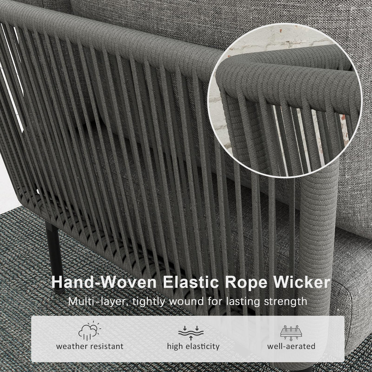 LayinSun 11 Pieces Aluminum Patio Furniture Set, Modern Modular Sectional Sofa with Coffee Table and Upgrade Thickness Cushion LayinSun