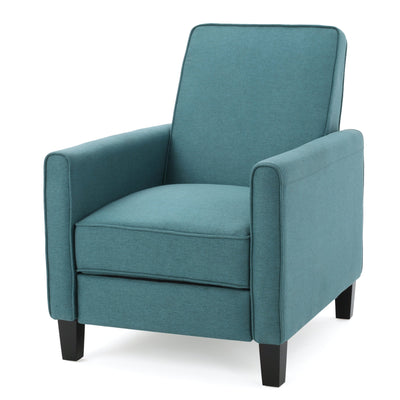 Christopher Knight Home Darvis Fabric Recliner Club Chair, Dark Teal 26.75D x 34W x 36.25H in