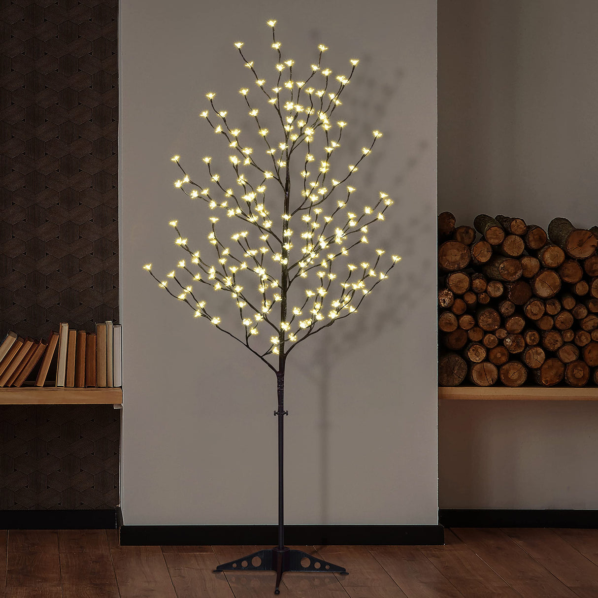 Lightshare 6.5FT 208 LED Cherry Blossom Tree, Lighted Artificial Tree for Decoration Inside and Outside, Home Patio Wedding Festival Christmas Decor LIGHTSHARE