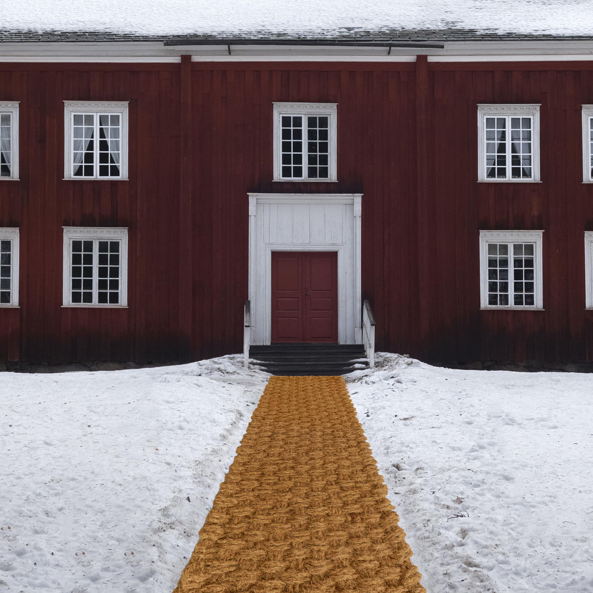 BARIEN 17” x 6 Ft Garden Pathway, 100% Natural Coco Coir Roll Mats – Hand-Woven Coir for Garden Walkway - Snow Mats for Walkway (17" x 6Ftr) BARIEN