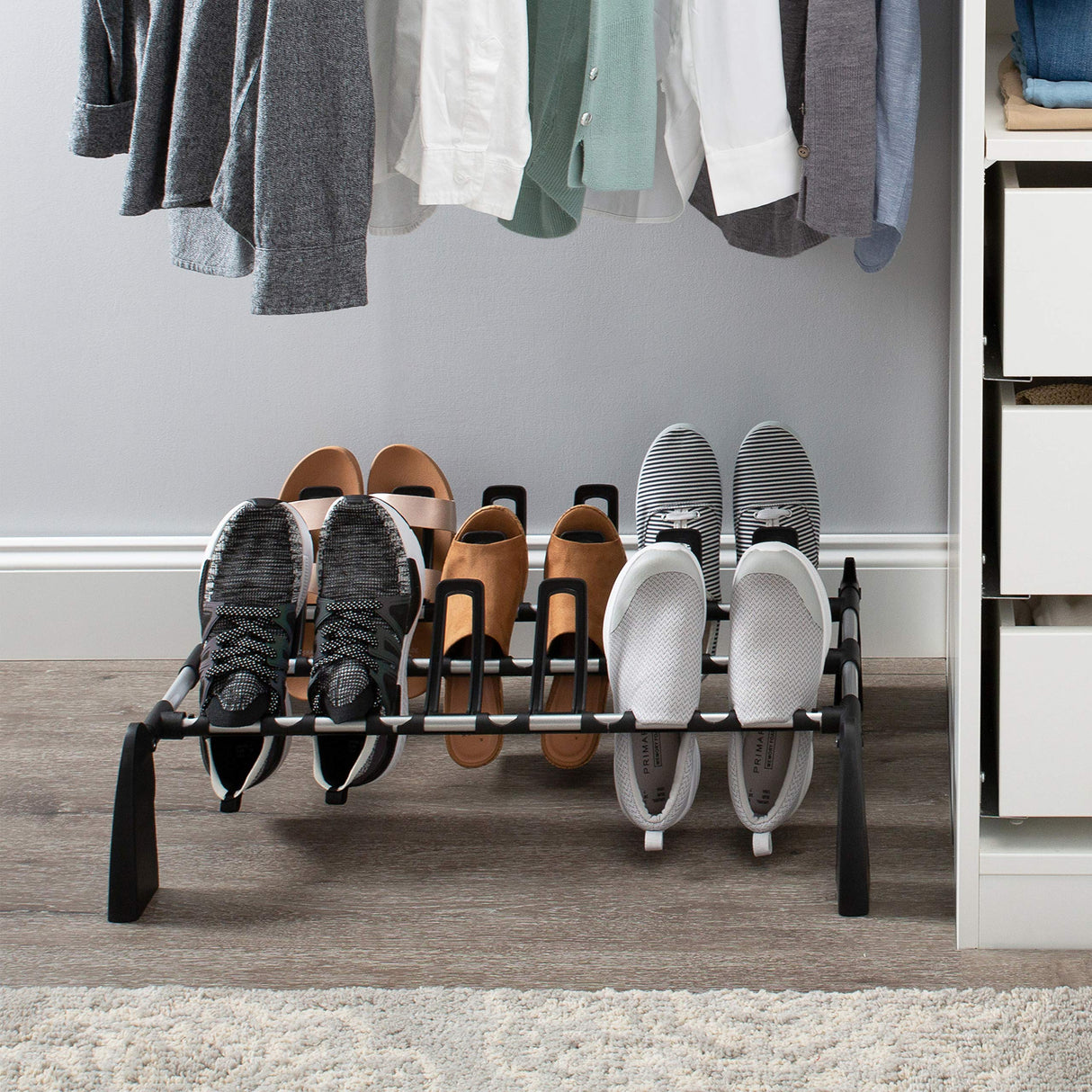 Organize It All 9-Pair Freestanding Shoe Rack Organize It All