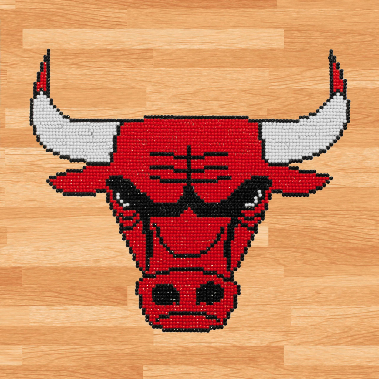 DIAMOND DOTZ NBA Chicago Bulls Basketball Diamond Painting Kits for Adults - Diamond Art Kits a Relaxing Creative Craft Kit with Dotz Gems 12.6"x12.6" DIAMOND DOTZ