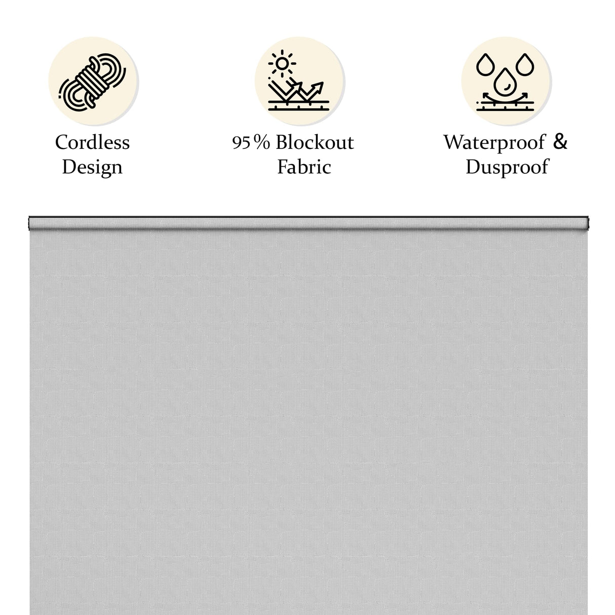 Outdoor Roller Shades for Patio with New Operation Mode (with Pull Rod-No Need Crank), Upgraded Materials Patio Shades Roller Up Outdoor with 95% UV Protection, Outdoor Blinds for Patio Proch May in Color