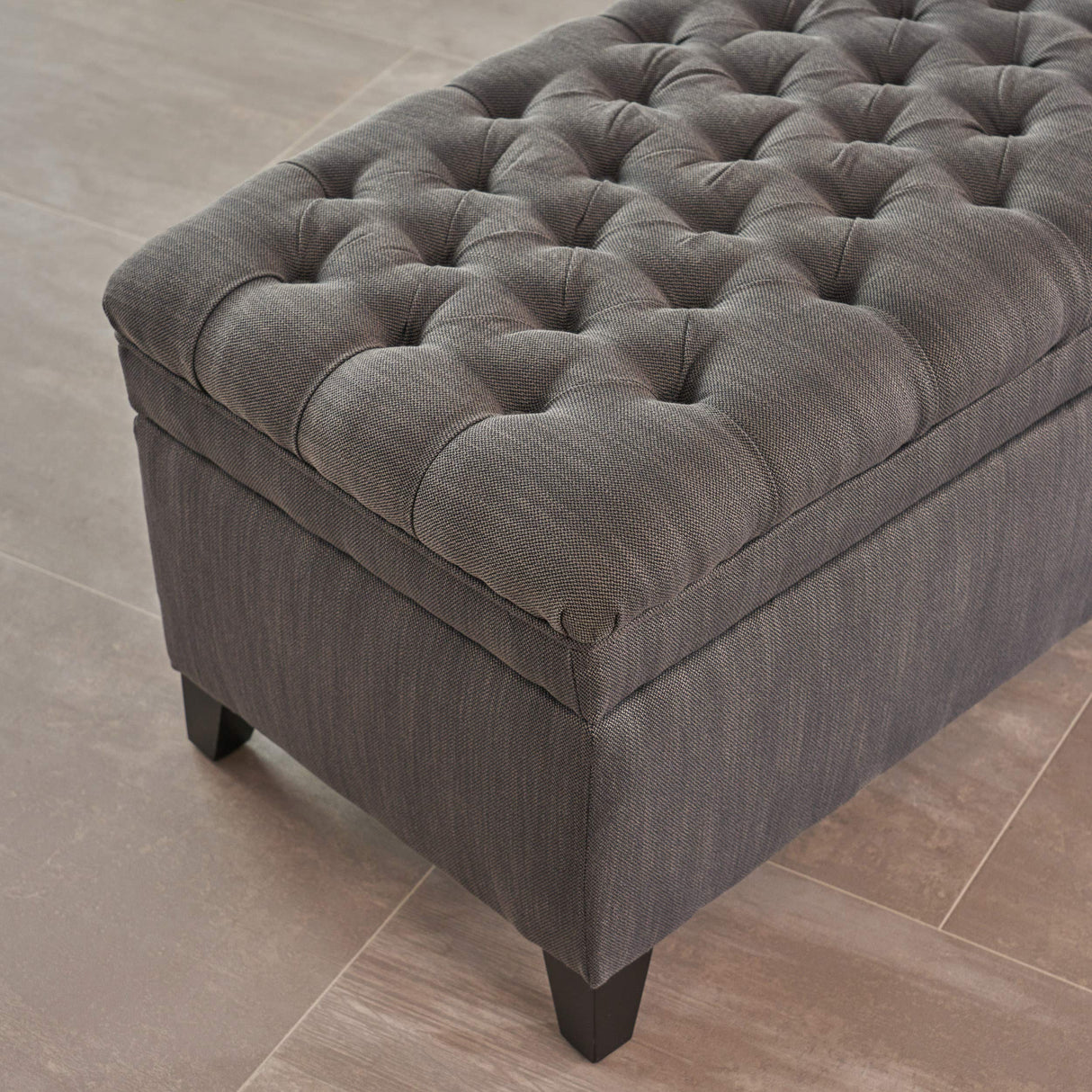 Christopher Knight Home Juliana Fabric Storage Ottoman, Gray Christopher Knight Home