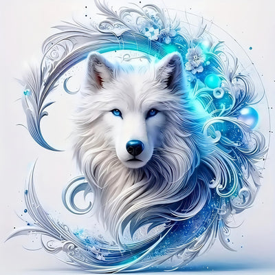 5D Diamond Painting Kits for Adults,Wolf Diamond Art Kits for Adults Beginner, DIY Full Drill Diamond Dot Gem Painting for Home Wall Decor 13.7x13.7inch