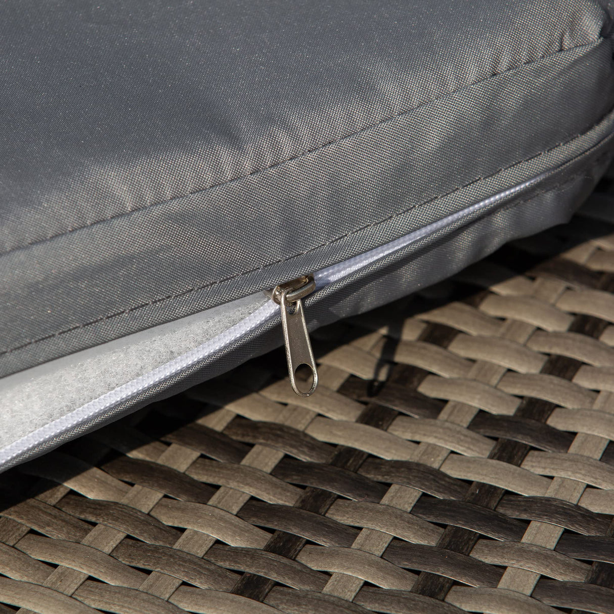 Outsunny 4-Piece Round Convertible Daybed with Cushions, Outdoor PE Rattan Patio Wicker Sofa Set, Sunbed with Adjustable Sun Canopy, Sectional Sofa, 2 Chairs, Table, 3 Pillows, Gray Outsunny