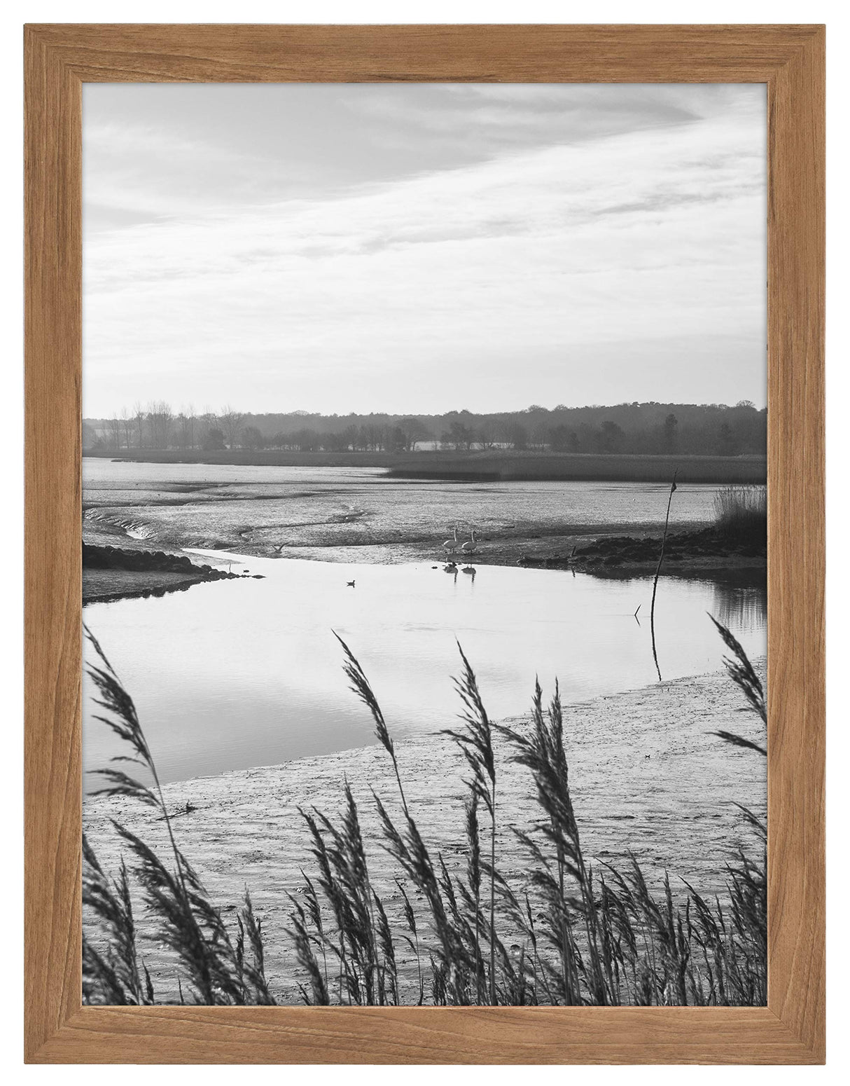 MCS Museum Poster Frame 18x24 Medium Oak Woodgrain, Vertical & Horizontal Wall Hanging Large Picture Frame for Photos, Posters & Art Prints (1-Pack) MCS
