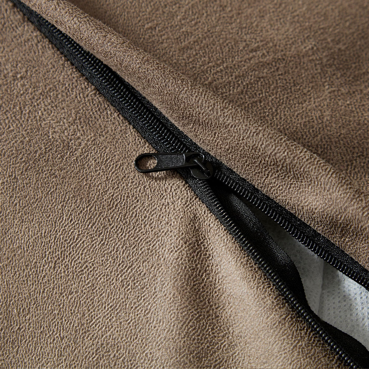 KEIKI 129" Curved Oversized Modular Leathaire Sectional Sofa with Left Chaise, 4 Pillows, 3 Back Cushion, Modern Style Comfy 5-Seater Couch, Easy Assembly, for Office, Apartment, Living Room, Brown KEIKI