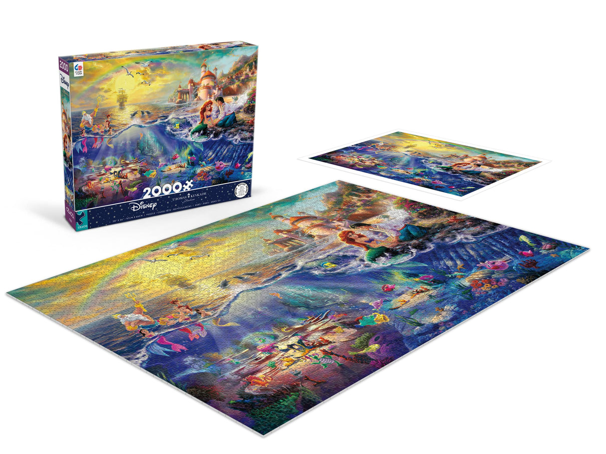 Ceaco - Thomas Kinkade - Disney Dreams Collection - The Little Mermaid - 2000 Piece Jigsaw Puzzle Ceaco