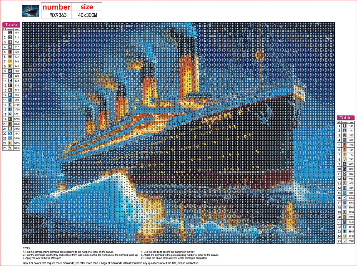 MXJSUA Ship Diamond Painting Kits for Adults, 5D Ship Diamond Art Kits for Beginners, DIY Full Drill Crystal Gem Painting Kits for Home Wall Decor 12x16 Inch MXJSUA