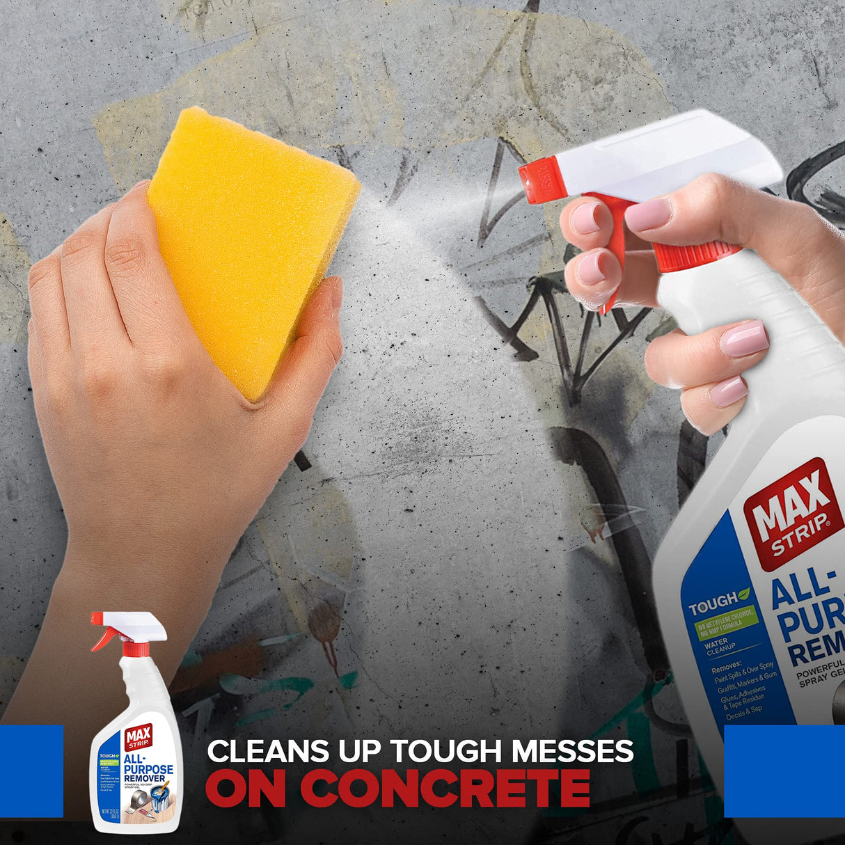 All Purpose Paint Remover Spray 22oz - Water Based Adhesive Remover Spray, Spray Paint Remover, Graffiti Remover Spray, Overspray Remover, Dried Paint Remover - No Methylene Chloride NMP Formula Max Strip