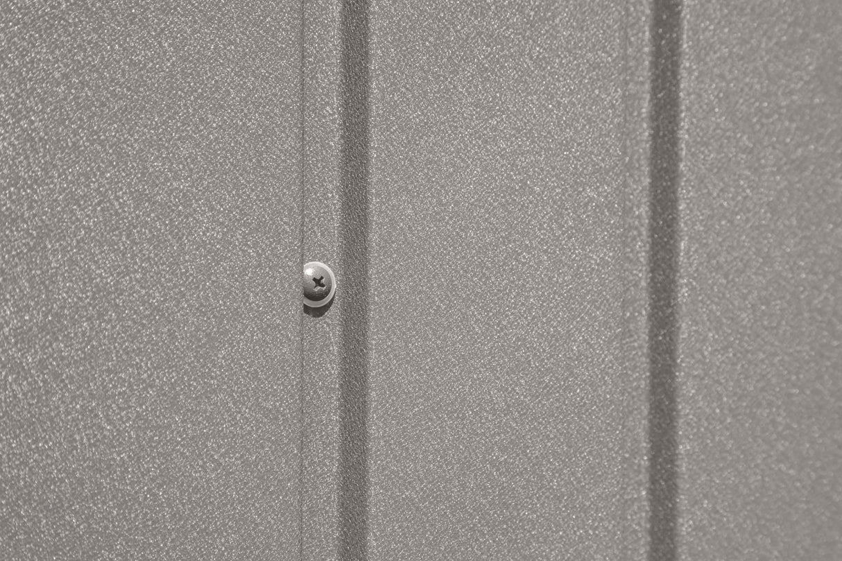 Arrow Shed Elite 10' x 12' Tall Outdoor Steel Storage Shed with High Gable and Lockable Doors Storage Building, Cool Grey Arrow