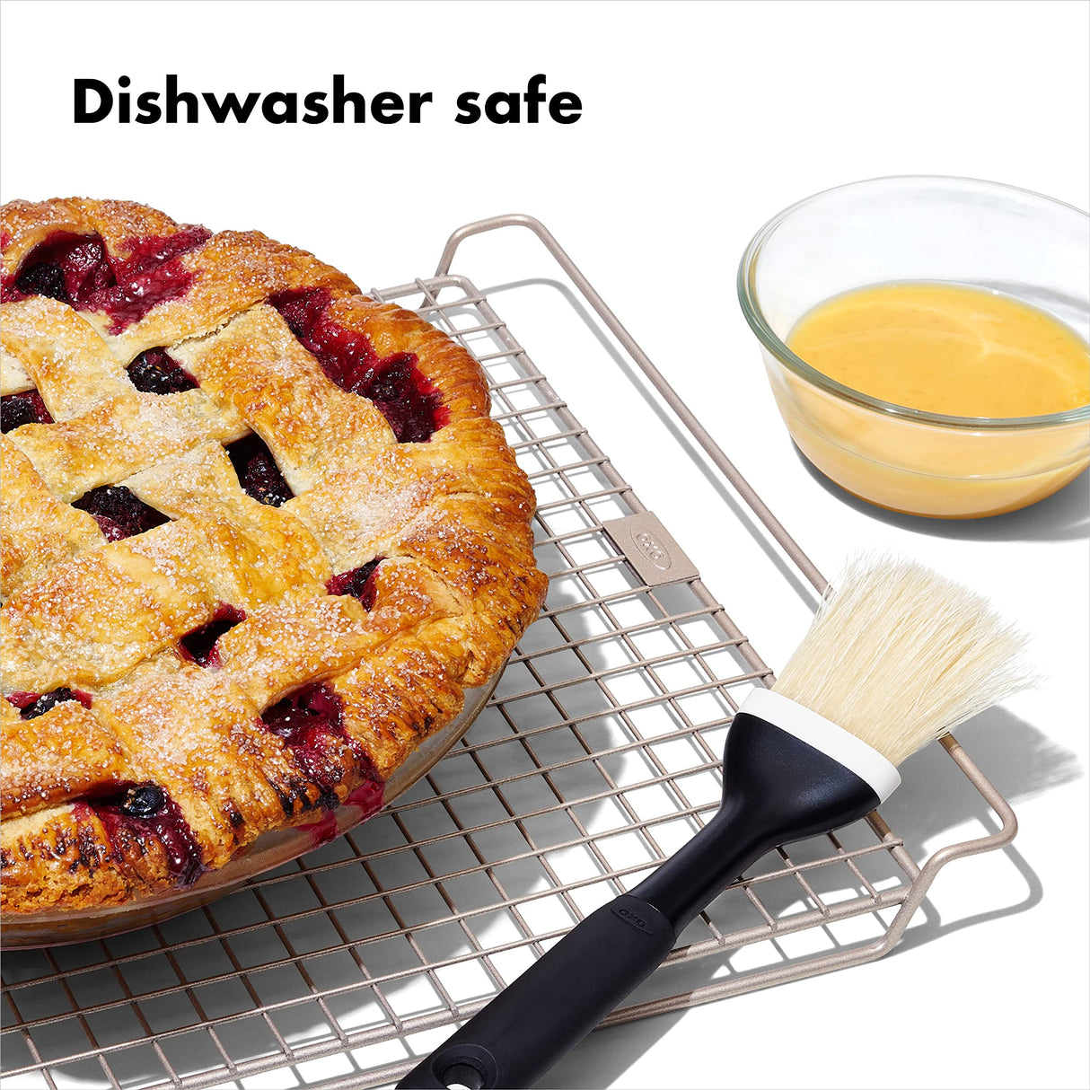 OXO Good Grips Natural Pastry Brush | Natural Boar Bristles | Non-slip Grip | Dishwasher Safe | Ideal for Butter, Oil, and Baking OXO