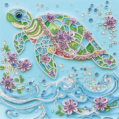 5D Sea Turtle Special Shape Diamond Art Painting Kits for Adults, DIY Crystal Rhinestones Small Animals Picture Diamond Dots Paintings Adult Craft Kits for Beginner