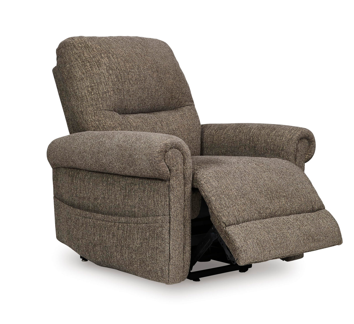 Signature Design by Ashley Aureta Classic Stain Resistant Power Lift Recliner with Side Pocket, Heat and Massage, Dark Brown Signature Design by Ashley