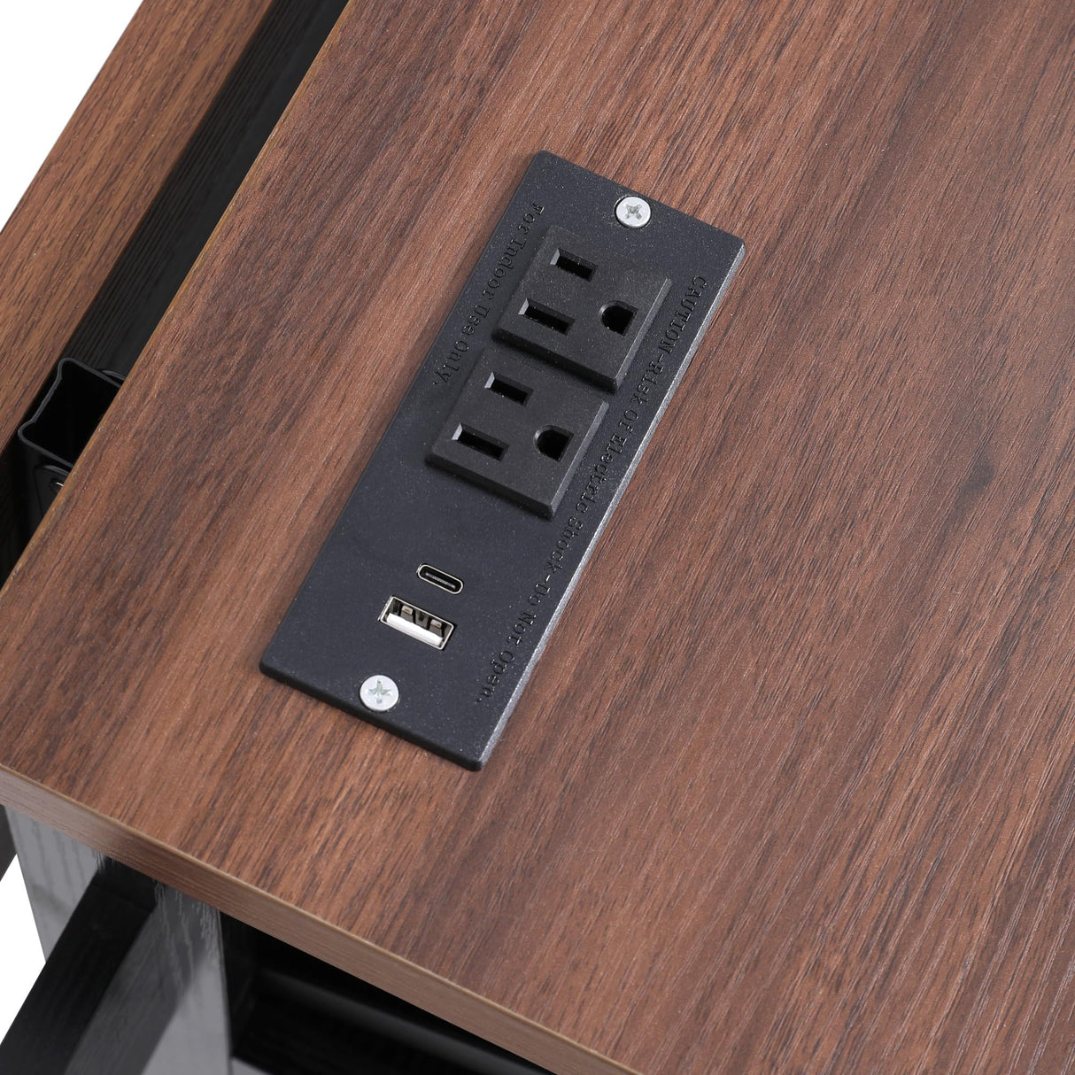 XD Designs 46.5'' Farmhouse Kitchen Island with Power Outlet and Drop Leaf, Wood Rolling Kitchen Cart on Wheels with 3 Doors, 3 Drawers, Drape of Beads and Internal Iron Shelf (Black-3.19) XD Designs