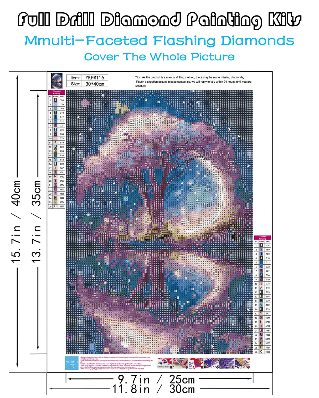 KINPLUB 5D Diamond Painting Kits for Adults, Tree Diamond Art Kits for Beginners, DIY Full Round Drill Paint with Diamond Pictures Gem Art, Home Wall Decor 12 x 16 Inch KINPLUB