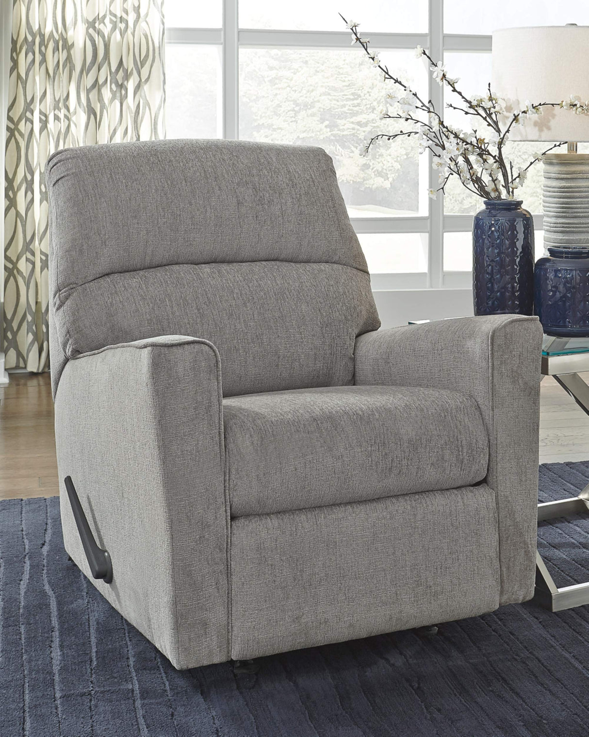 Signature Design by Ashley Altari Modern Nursery Manual Rocker Recliner, Light Gray Signature Design by Ashley