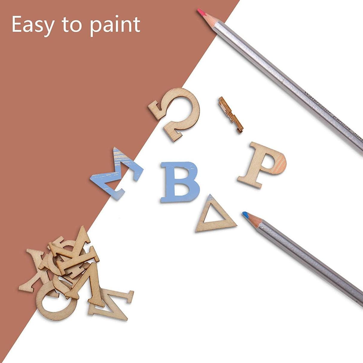 96 Pieces Wooden Greek Letter Unfinished Single Layer Greek Alphabets for DIY Painting Crafts Home Decoration (1 Inch) WoodArtSupply