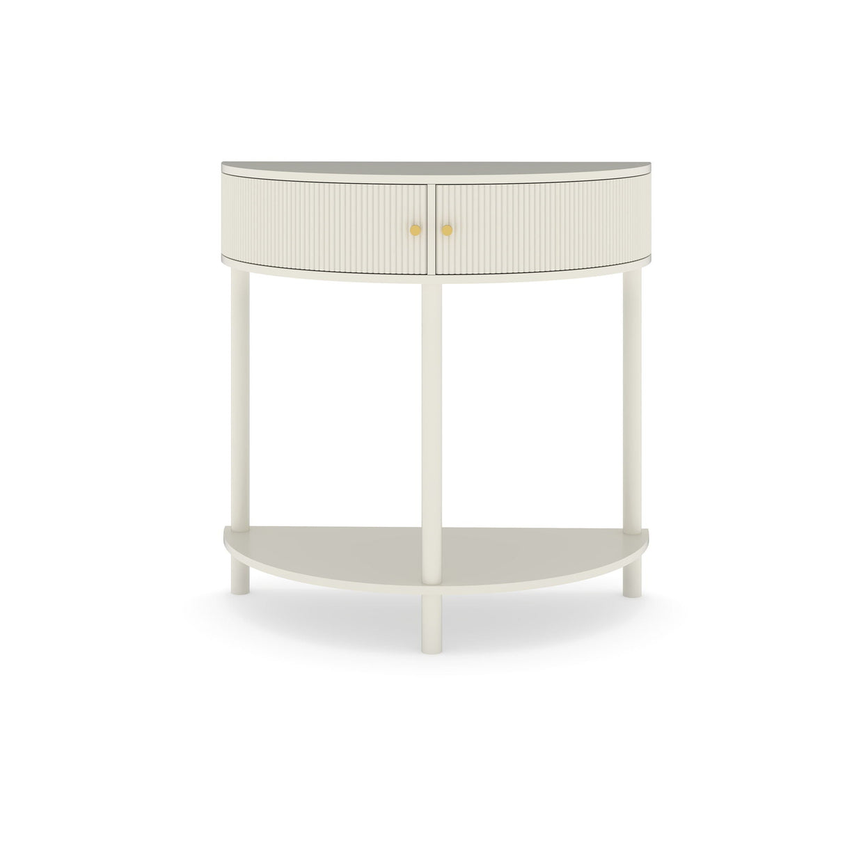 Demi Lune Console Table With 2 Storage Drawers