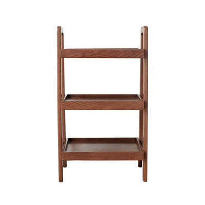 Premium Storage Organizer, 3-Tier Beech Shoe Rack For Entryway, Living Room - Walnut