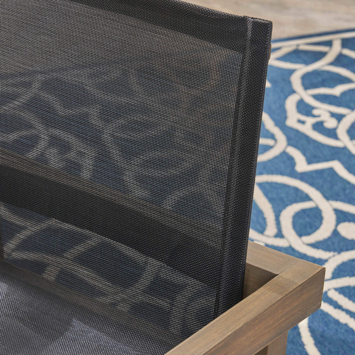 Christopher Knight Home 305156 Jimmy Outdoor Acacia Wood and Mesh Dining Chairs (Set of 2), Gray Finish Christopher Knight Home