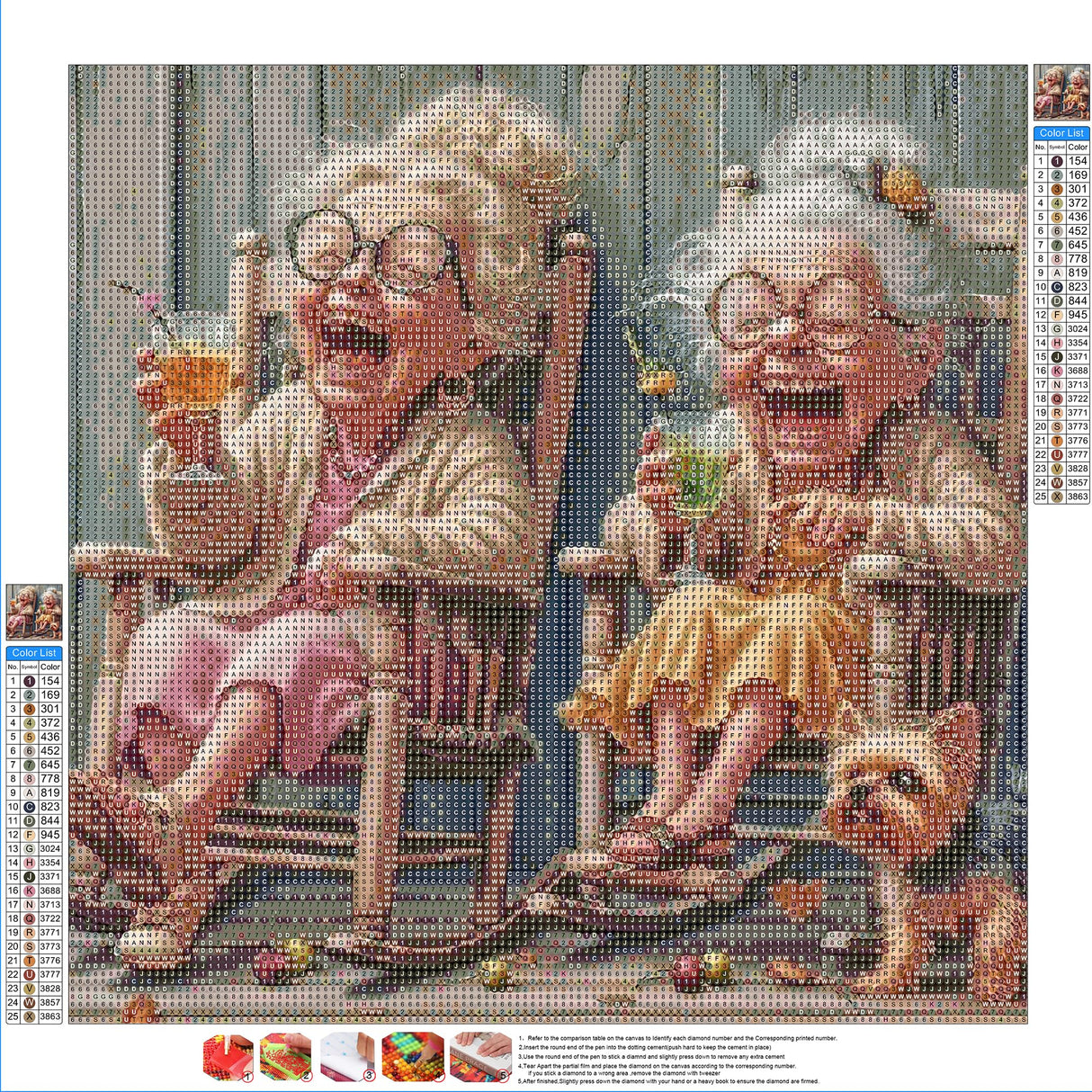 PRISARAMOS Best Friend Diamond Art Kits 5D DIY Best Friend Cartoon Diamond Painting Kits for Adults Gem Art Paint for Home Wall Decor Friends Companionship Gift Christmas Birthday Thanksgiving Gift PRISARAMOS