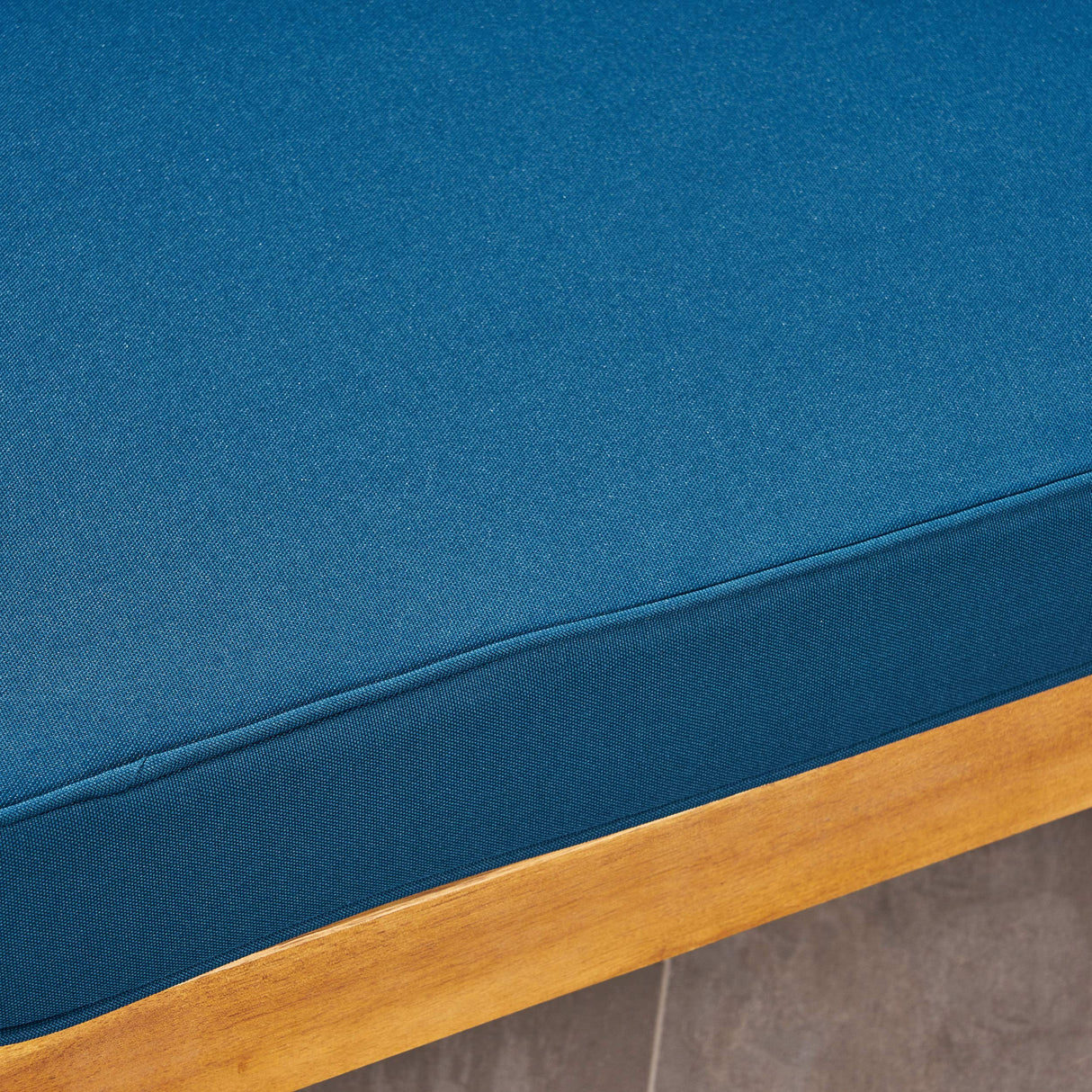 Christopher Knight Home Alice Outdoor 5 Piece Acacia Wood Sofa Set, Teak Finish, Dark Teal Christopher Knight Home