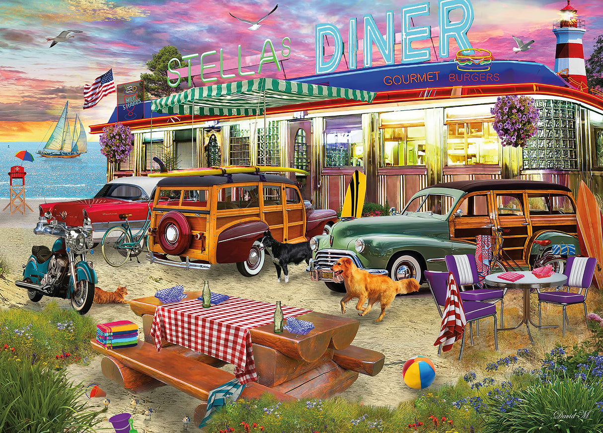 Ceaco - David Maclean - Beach Diner - 1000 Piece Jigsaw Puzzle Ceaco