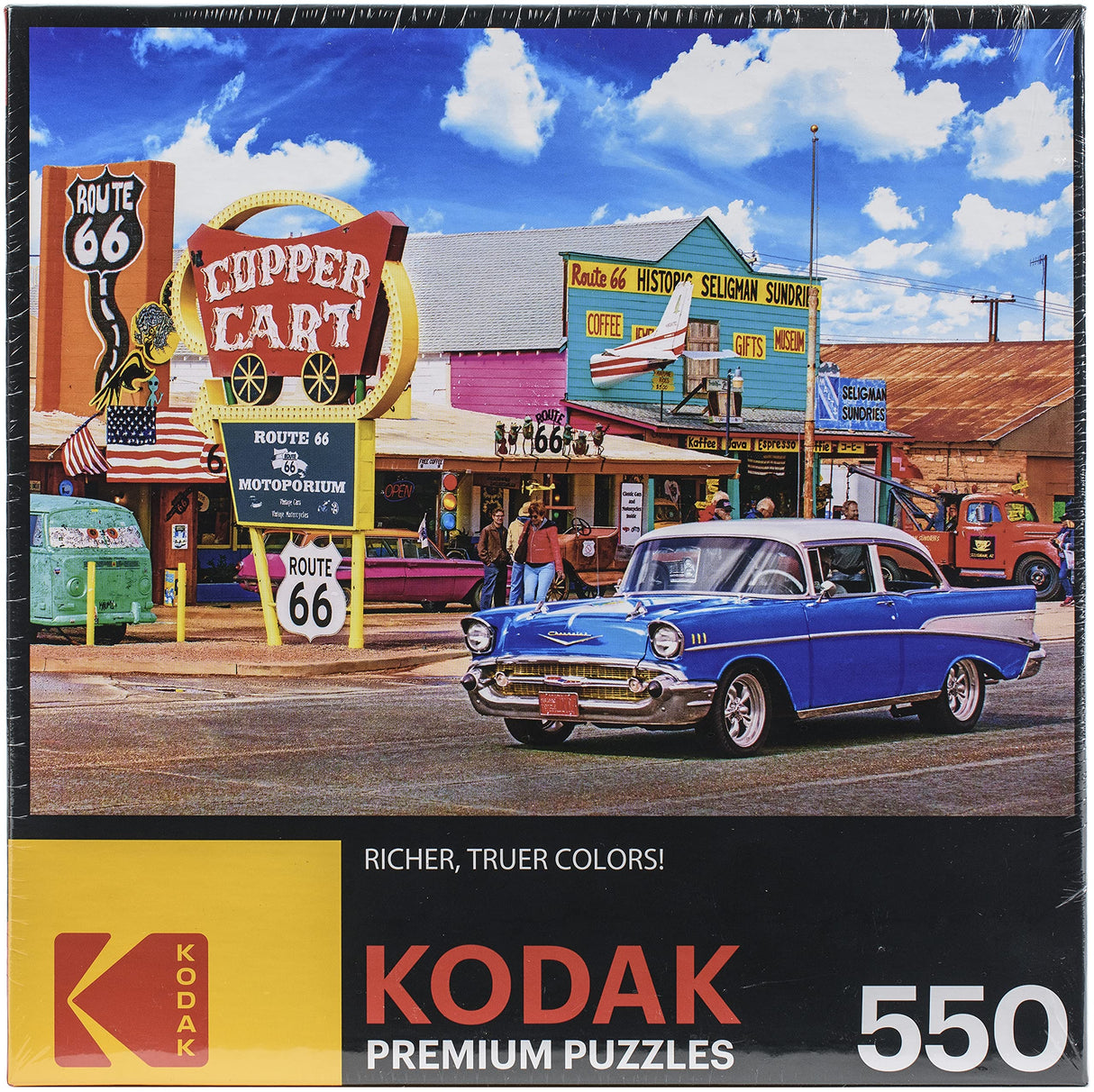 RoseArt - Kodak Premium - Seligmans Route 66 Arizona - 550 Piece Jigsaw Puzzle for Adults KODAK