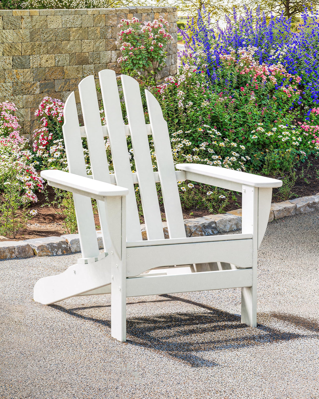 POLYWOOD AD4030WH Classic Outdoor Adirondack Chair, White Polywood