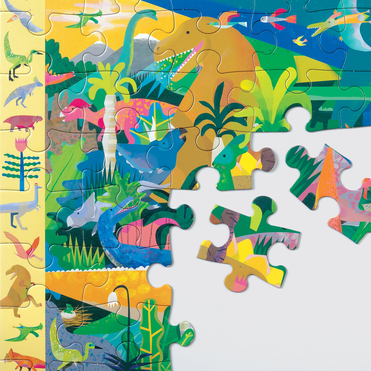 Mudpuppy Dinosaurs — 64 Piece Search & Find Puzzle Jigsaw Puzzle Featuring Diverse Prehistoric Animals and Over 40 Hidden Images to Find for Ages 4+ Mudpuppy
