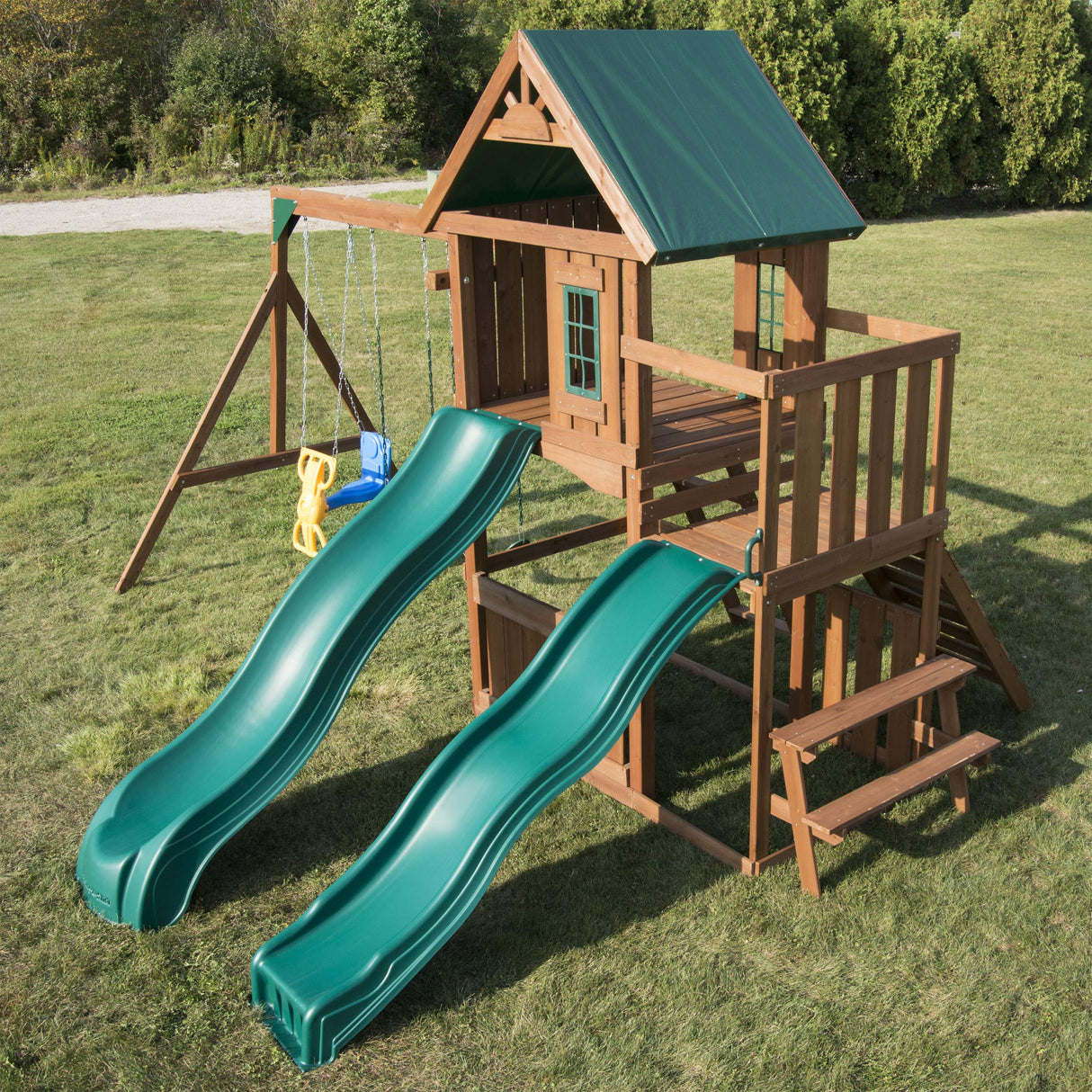Swing-N-Slide WS 8350 Willows Peak Deluxe Swing Set, Wood Swing-N-Slide
