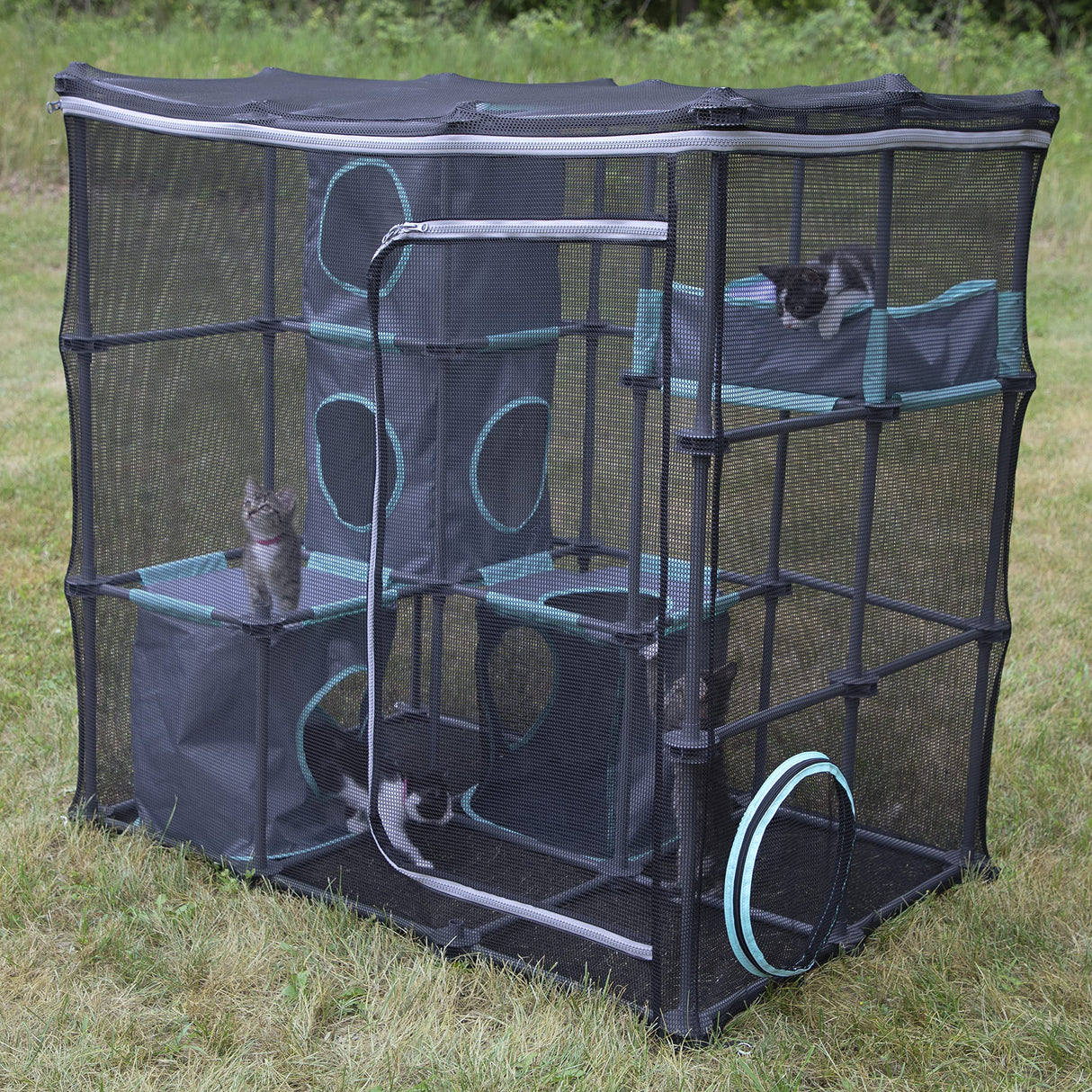 Kitty City Outdoor Catio Mega Kit for Cats, Replacement Parts, and 10' Tunnels Kitty City