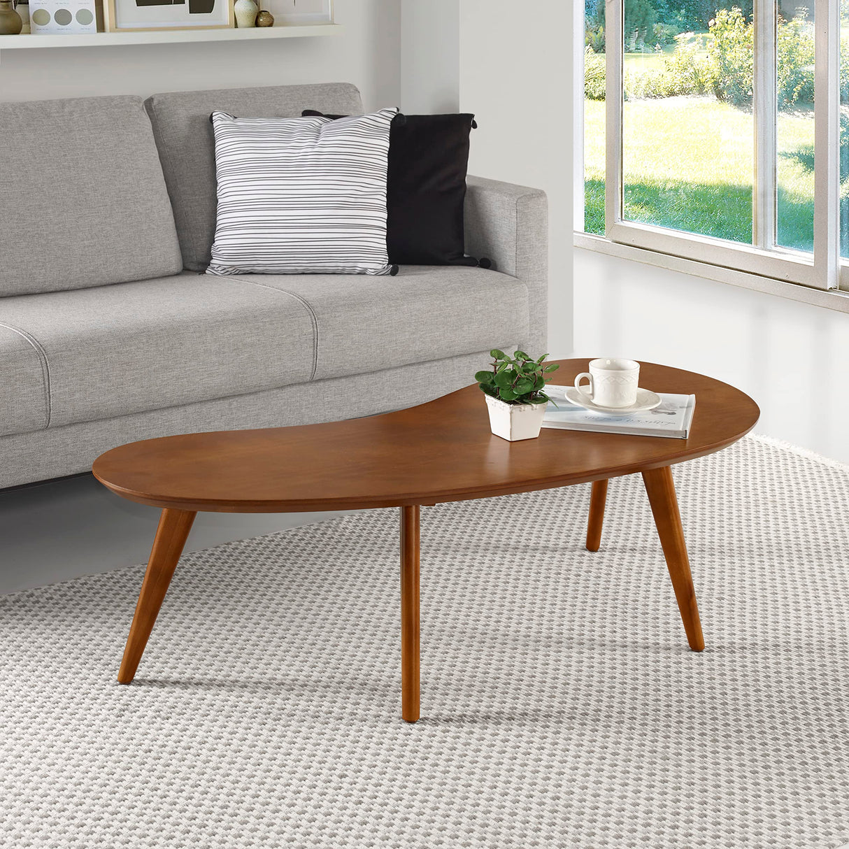 Camaflexi Mid Century Modern Coffee Table, Castanho Camaflexi