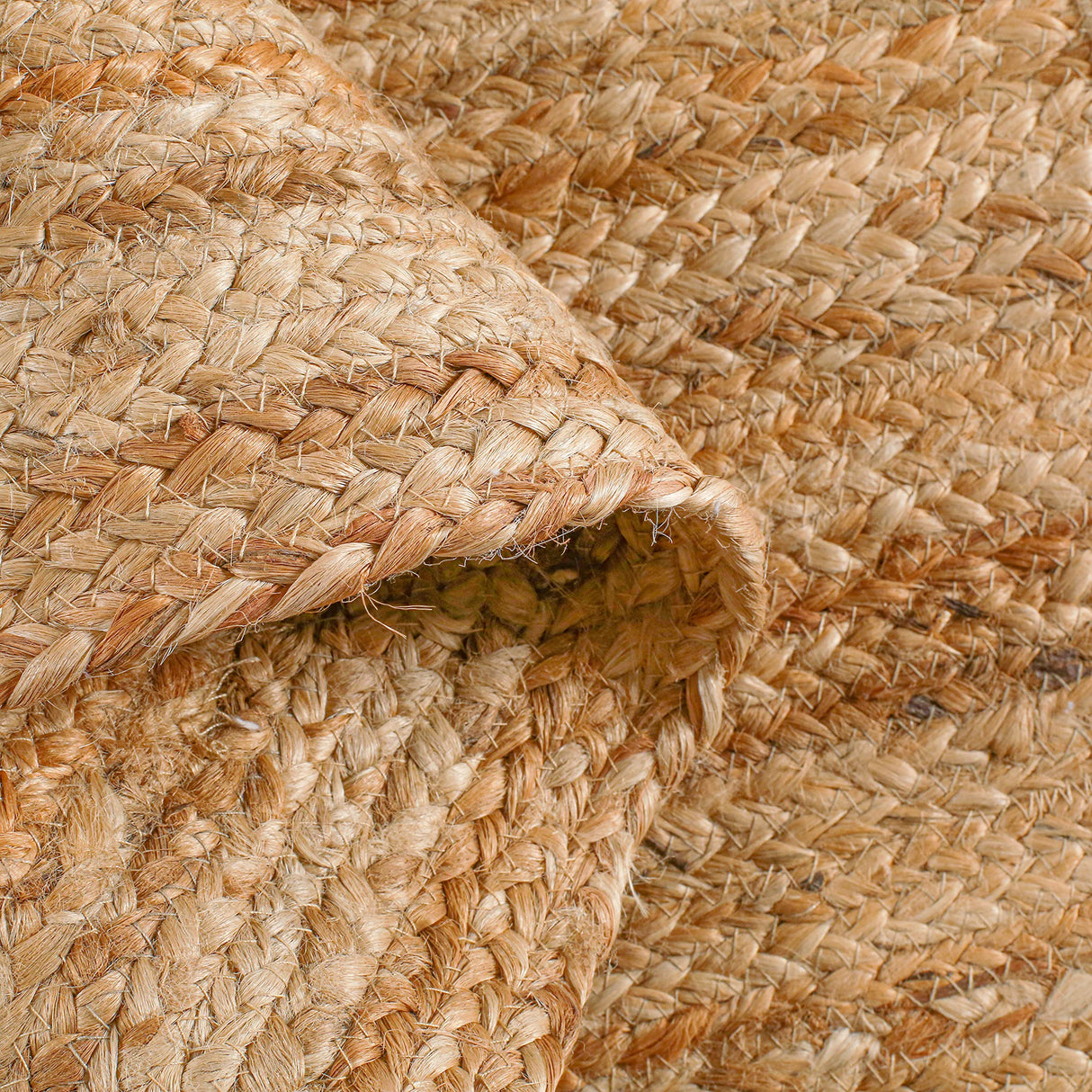 Hausattire Hand Woven Jute Braided Rug, 2'x3' – Natural, Reversible Boho Entry Area Rugs for Kitchen, Living Room I Farmhouse Indoor Outdoor Decorative Floor Rug, 24x36 Inches Hausattire