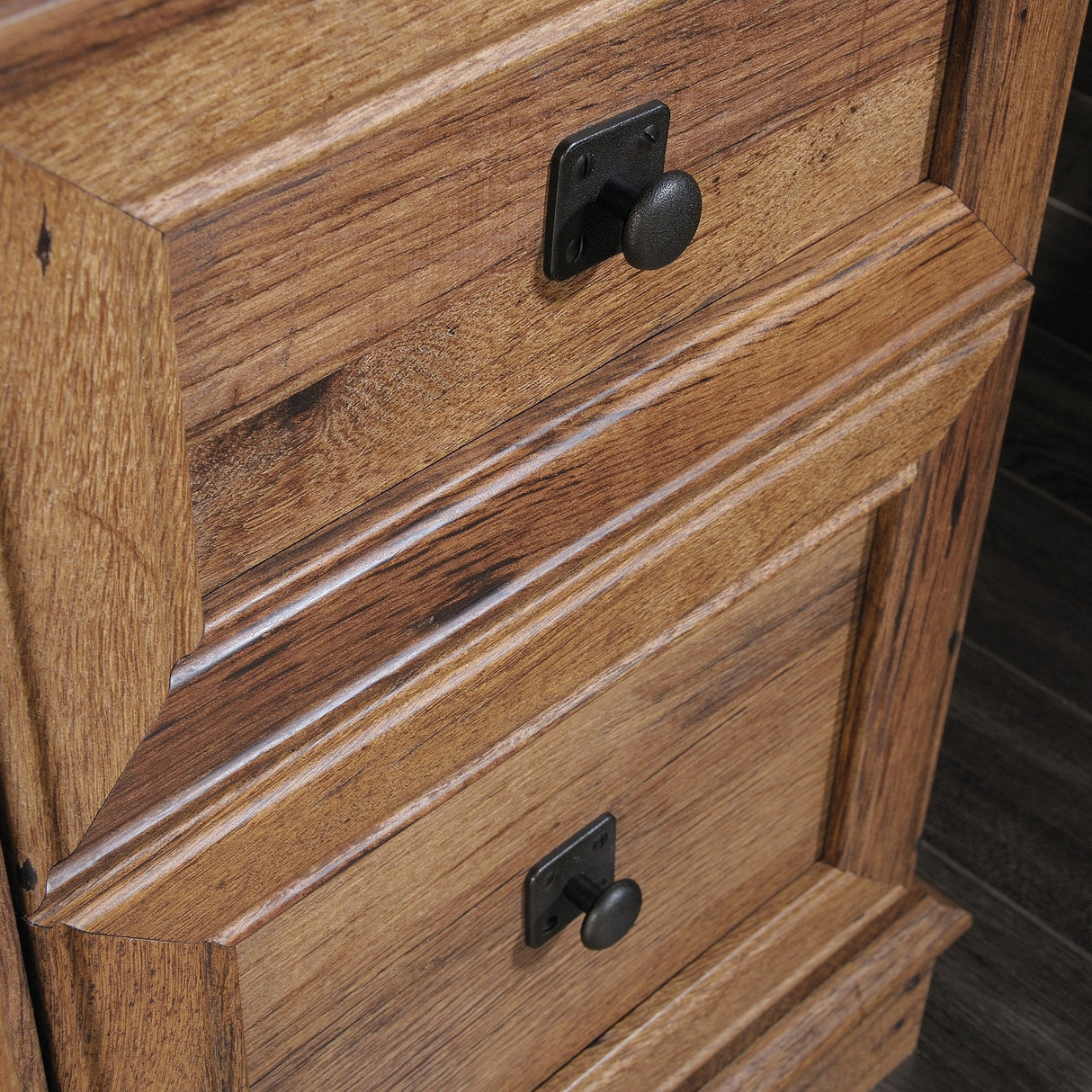 Sauder Palladia L-Shaped Desk, Vintage Oak finish Sauder